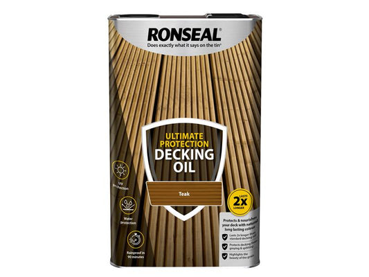 Ultimate Protection Decking Oil Teak 5 litre, Ronseal