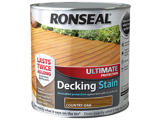 Ultimate Protection Decking Stain Country Oak 2.5 litre, Ronseal