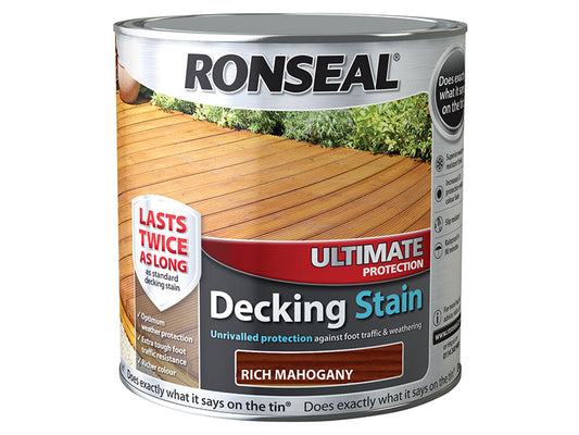 Ultimate Protection Decking Stain Rich Mahogany 2.5 litre, Ronseal