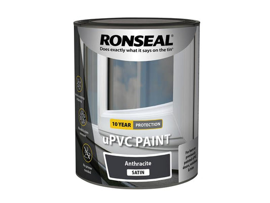 uPVC Paint Anthracite Satin 750ml, Ronseal