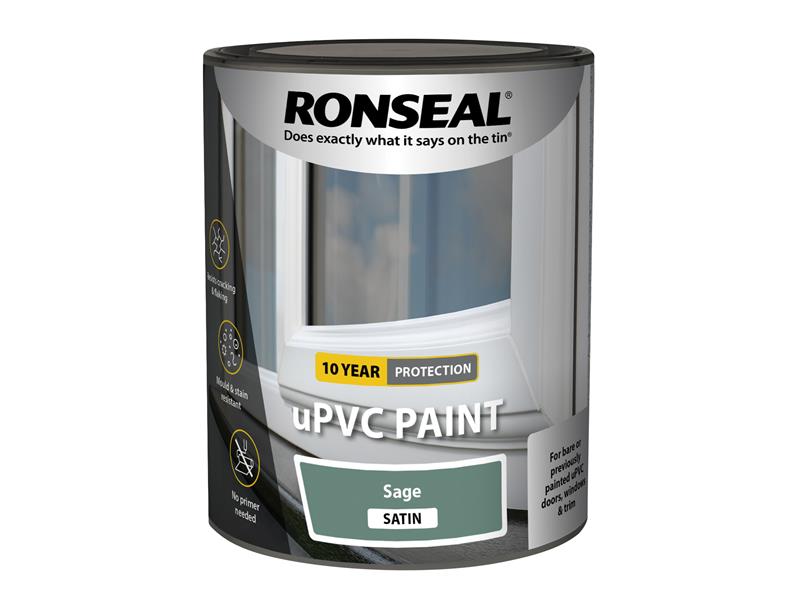 uPVC Paint Sage Satin 750ml, Ronseal