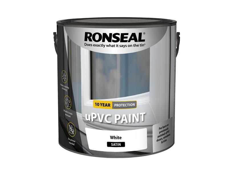 uPVC Paint White Satin 2.5 litre, Ronseal