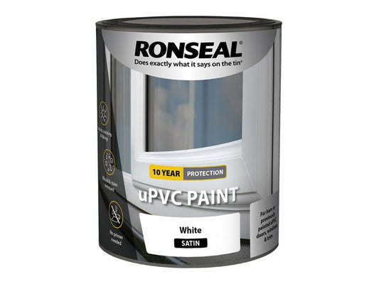 uPVC Paint White Satin 750ml, Ronseal