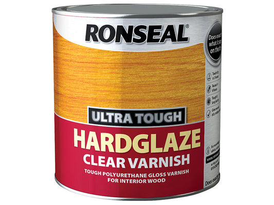 Ultra Tough Hardglaze Internal Clear Gloss Varnish 750ml, Ronseal