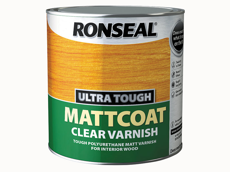 Ultra Tough Mattcoat Internal Clear Varnish 2.5 litre, Ronseal