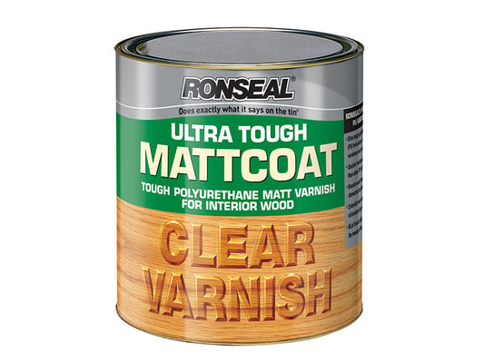 Ultra Tough Internal Clear Mattcoat Varnish 750ml, Ronseal