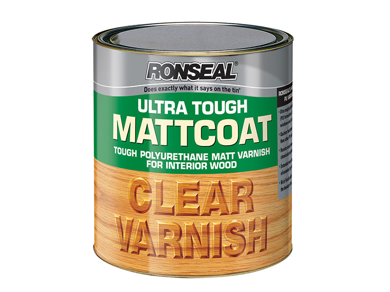 Ultra Tough Internal Clear Mattcoat Varnish 250ml, Ronseal