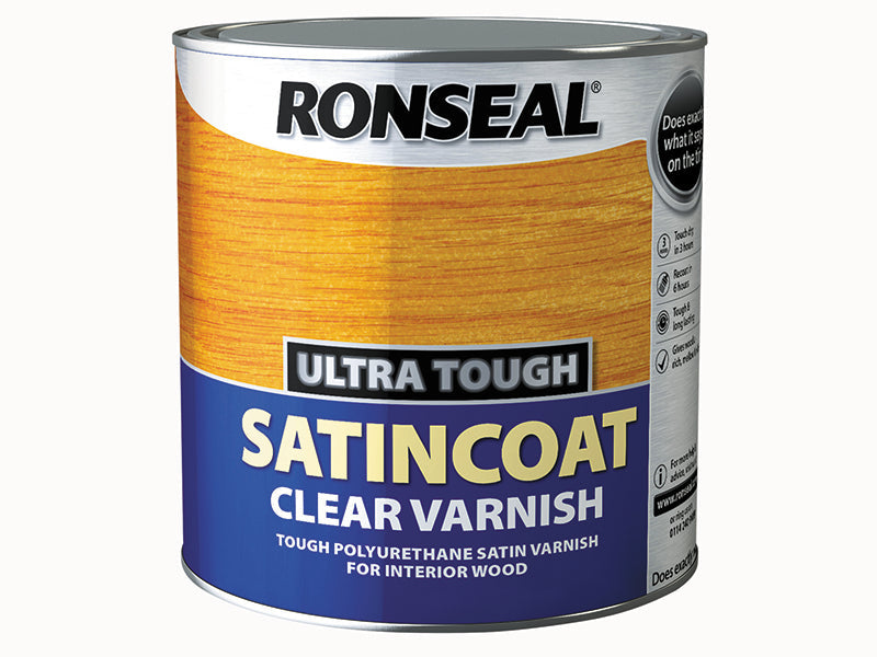 Ultra Tough Internal Clear Satincoat Varnish 2.5 litre, Ronseal