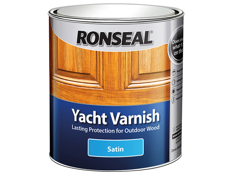 Exterior Yacht Varnish Satin 500ml, Ronseal