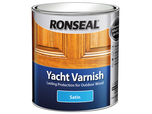 Exterior Yacht Varnish Satin 500ml, Ronseal