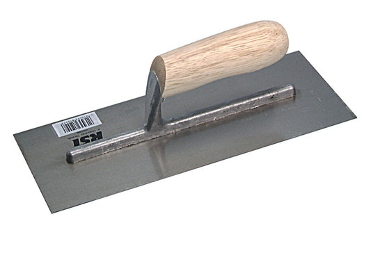 Plasterer's Finishing Trowel Grade B Banana Wooden Handle 11 x 4.1/2in, R.S.T.