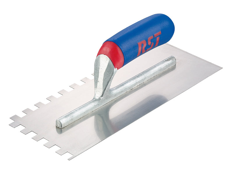 Notched Trowel Square 10mm² Soft Touch Handle 11 x 4.1/2in, R.S.T.