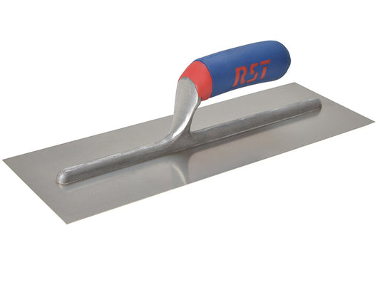 Plasterer's Finishing Trowel Stainless Steel Soft Touch Handle 16 x 4in, R.S.T.