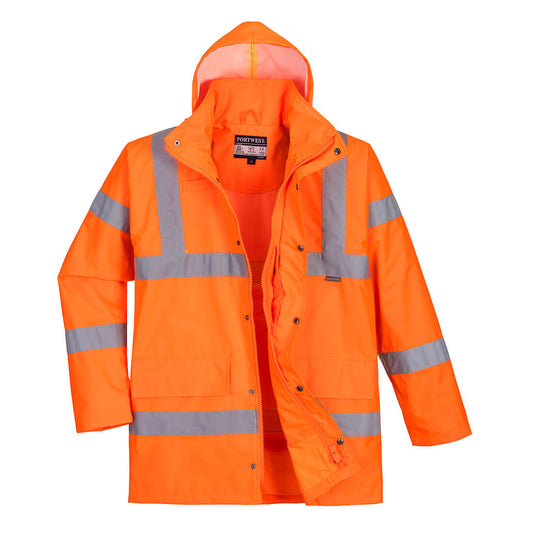 Hi-Vis Breathable Rain Traffic Jacket, Morgans PW