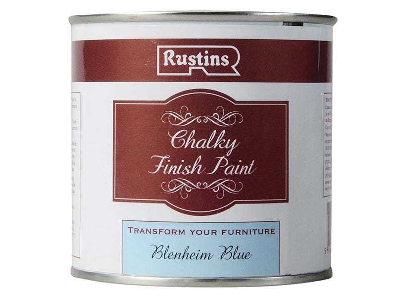 Chalky Finish Paint Blenheim Blue 250ml, Rustins