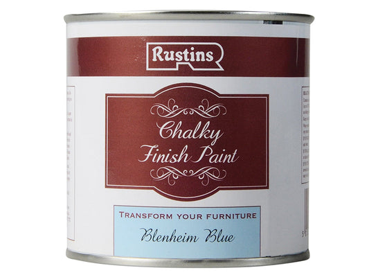 Chalky Finish Paint Blenheim Blue 250ml, Rustins