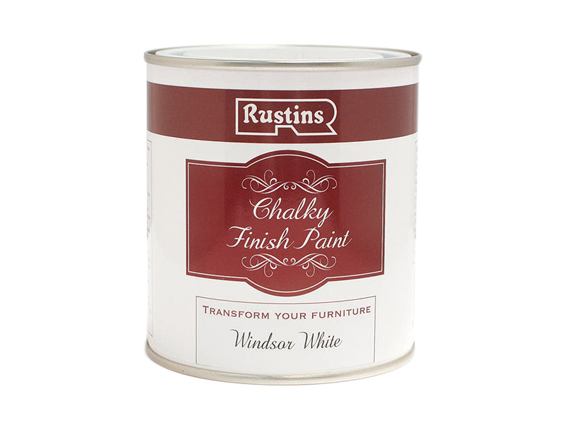 Chalky Finish Paint Windsor White 250ml, Rustins