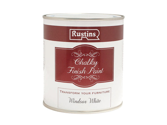 Chalky Finish Paint Windsor White 250ml, Rustins