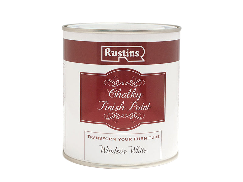 Chalky Finish Paint Windsor White 500ml, Rustins