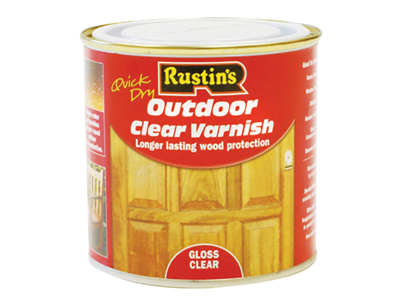 Exterior Varnish Clear Gloss 2.5 litre, Rustins