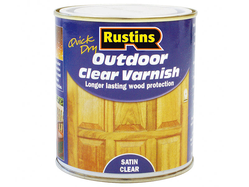 Exterior Varnish Satin 500ml, Rustins