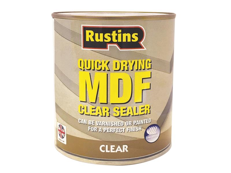 Quick Drying MDF Sealer Clear 500ml, Rustins