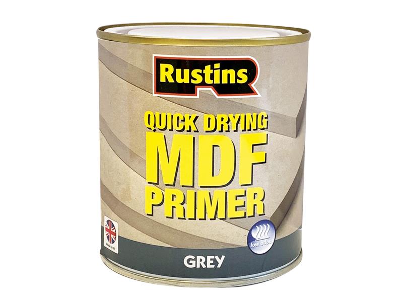 Quick Drying MDF Primer Grey 500ml, Rustins