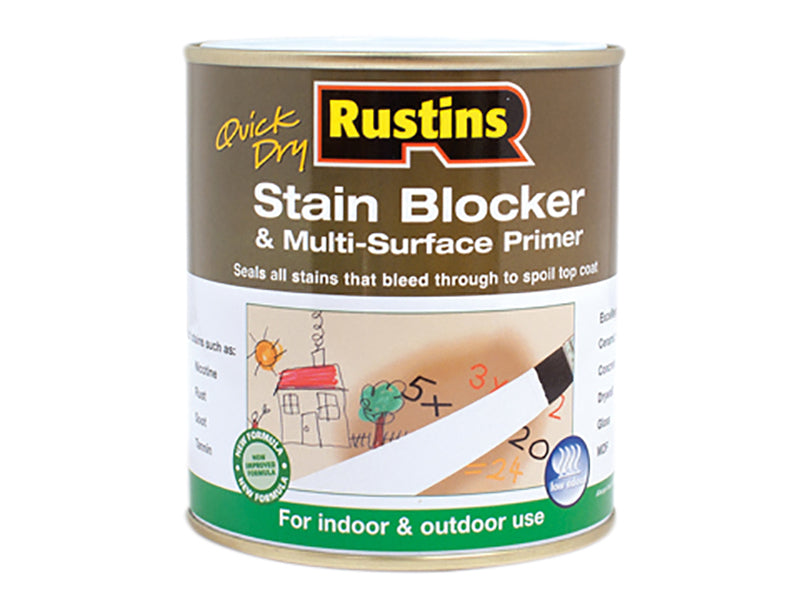 Quick Dry Stain Block & Multi Surface Primer 250ml, Rustins