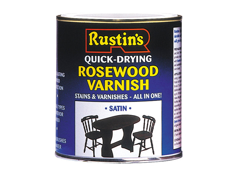 Quick Dry Varnish Satin Antique Pine 250ml, Rustins