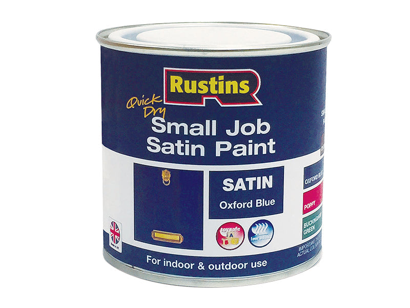 Quick Dry Small Job Gloss Paint Oxford Blue 250ml, Rustins