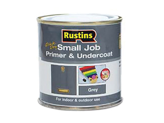 Small Job Primer & Undercoat Grey 250ml, Rustins