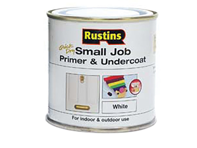 Small Job Primer & Undercoat White 250ml, Rustins