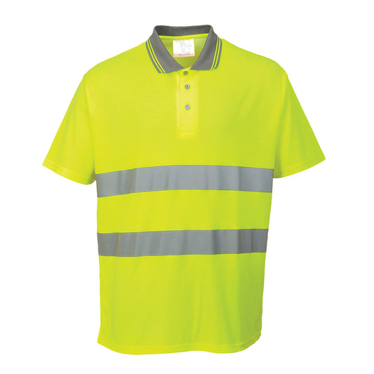 Hi-Vis Cotton Comfort Polo Shirt S/S, Morgans PW