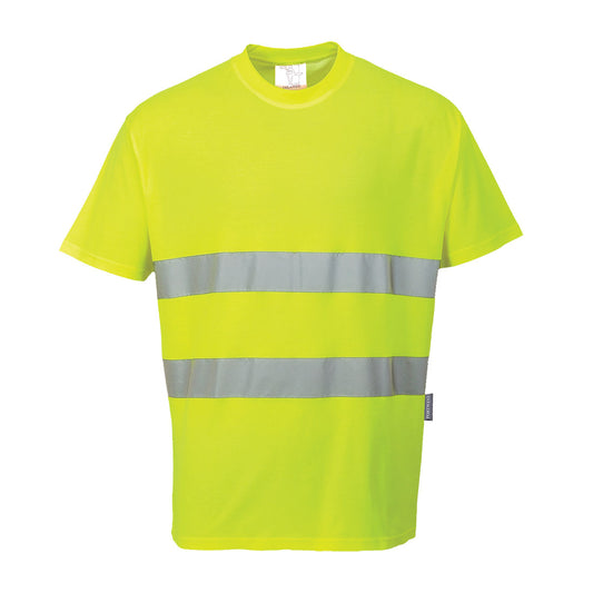 Hi-Vis Cotton Comfort T-Shirt S/S, Morgans PW