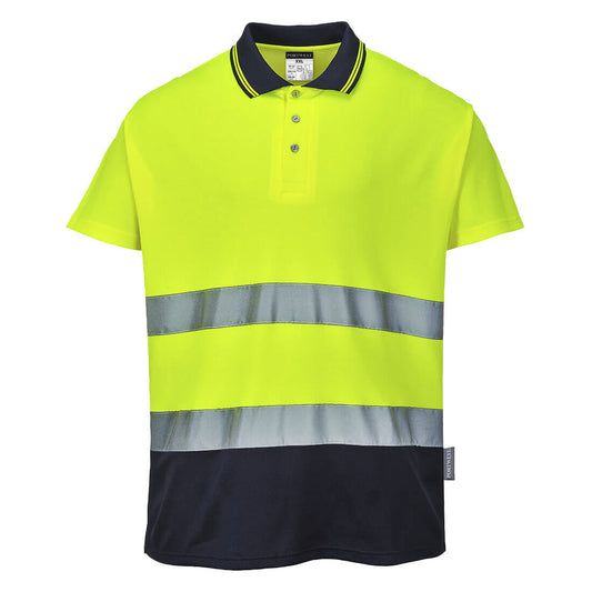 Hi-Vis Cotton Comfort Contrast Polo Shirt S/S, Morgans PW