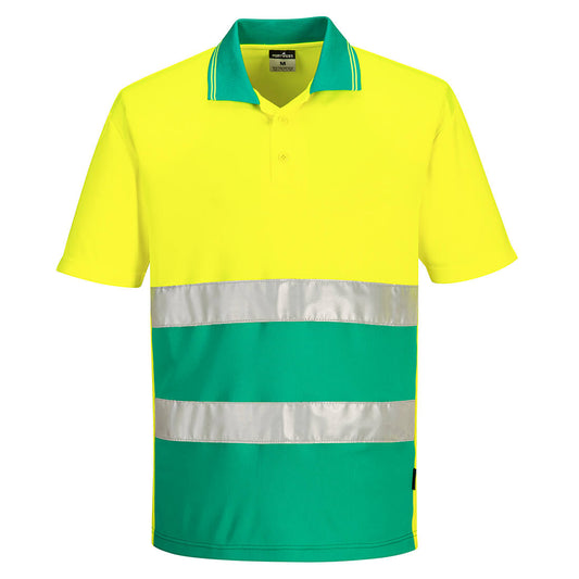 Hi-Vis Lightweight Contrast Polo Shirt S/S, Morgans PW