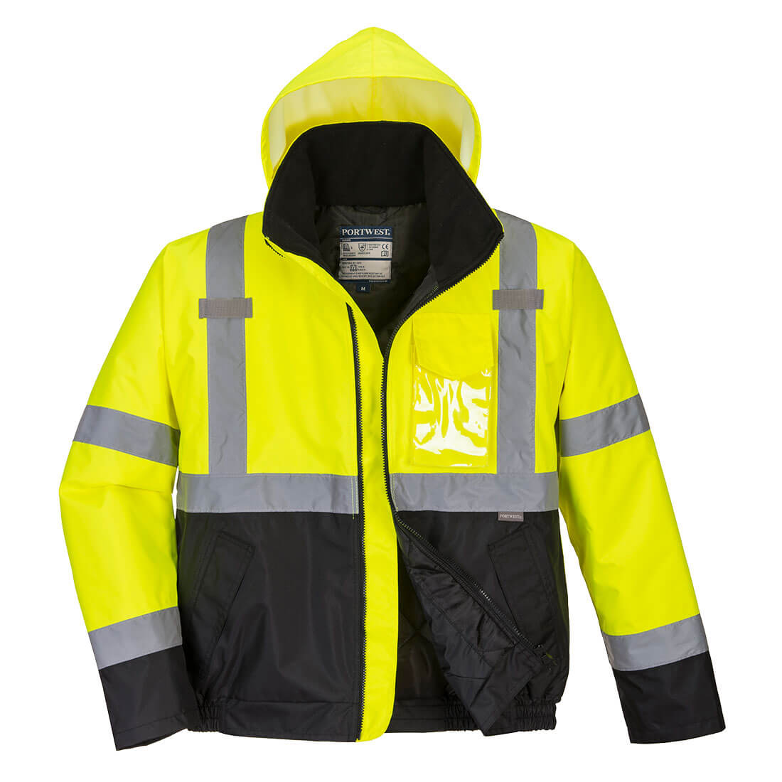 Hi-Vis Contrast Winter Bomber Jacket, Morgans PW