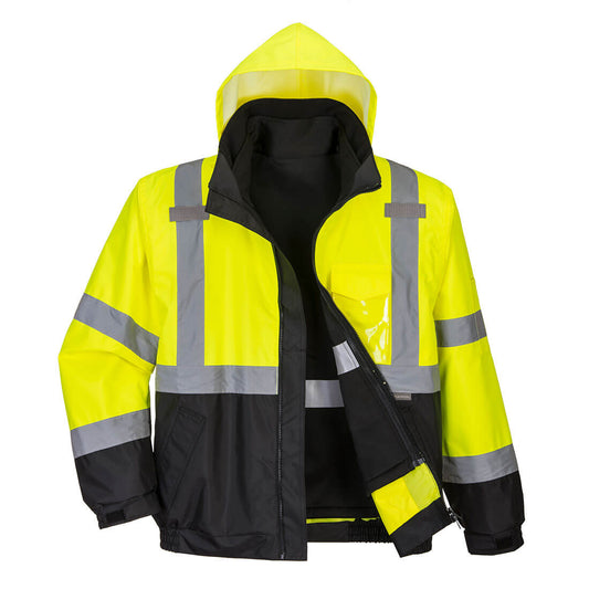 Hi-Vis 3-in-1 Contrast Premium Bomber Jacket, Morgans PW