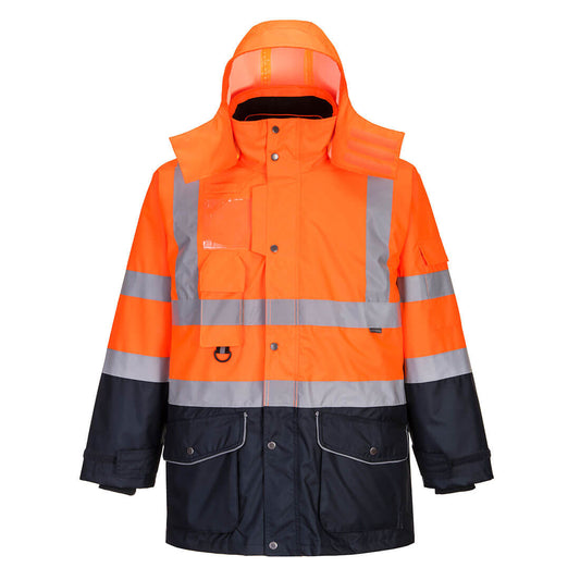 Hi-Vis Breathable 7-in-1 Contrast Traffic Jacket, Morgans PW