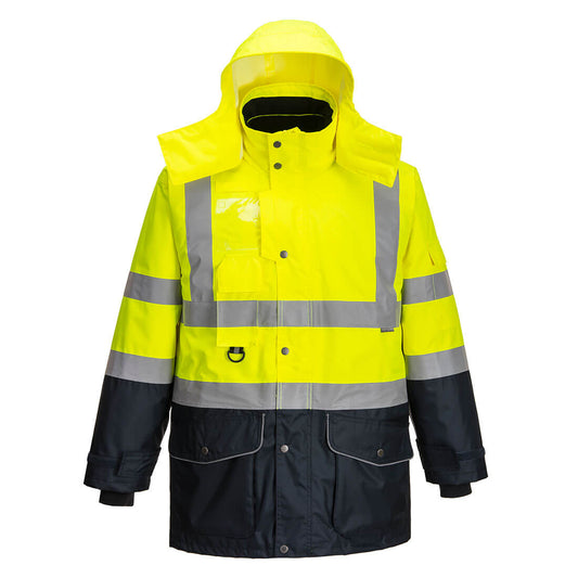 Hi-Vis Breathable 7-in-1 Contrast Traffic Jacket, Morgans PW