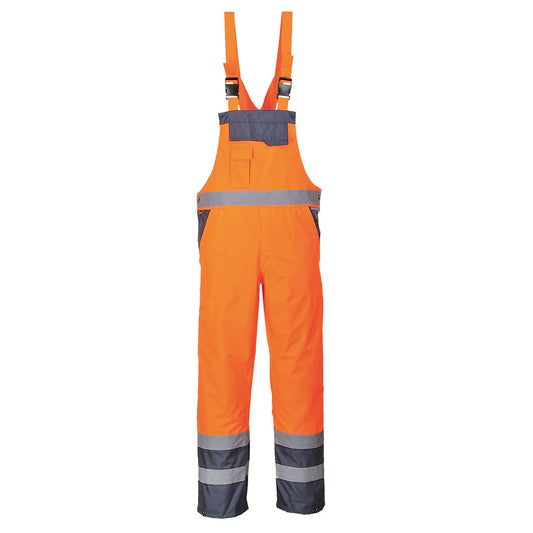 Hi-Vis Breathable Contrast Rain Bib and Brace, Morgans PW