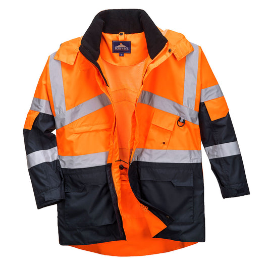 Hi-Vis Breathable Contrast Rain Jacket, Morgans PW