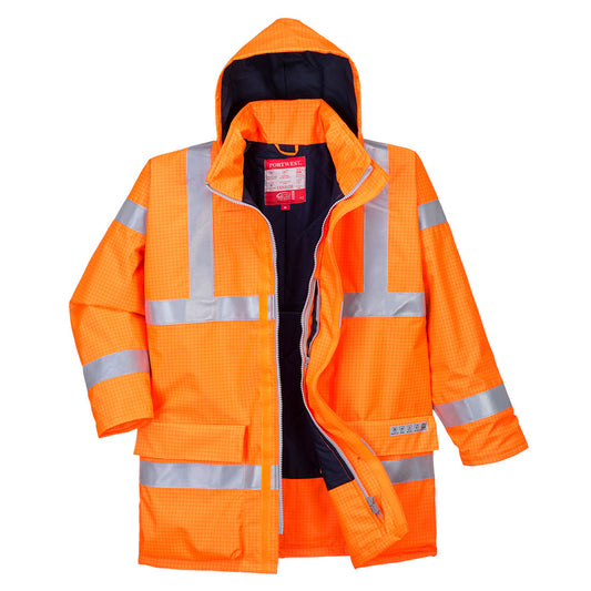 Bizflame Rain Hi-Vis Antistatic FR Jacket, Morgans PW