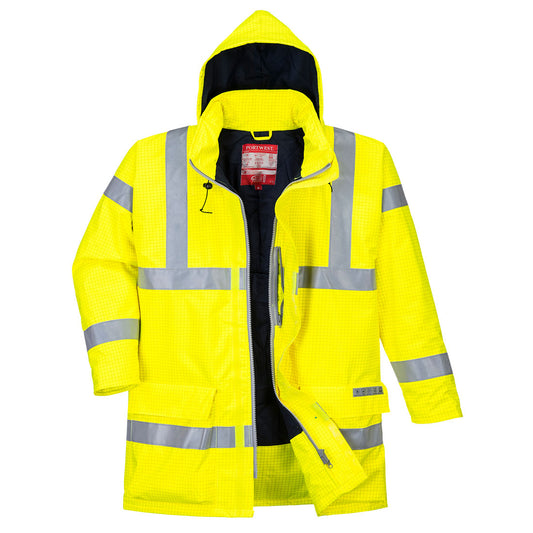 Bizflame Rain Hi-Vis Antistatic FR Jacket, Morgans PW