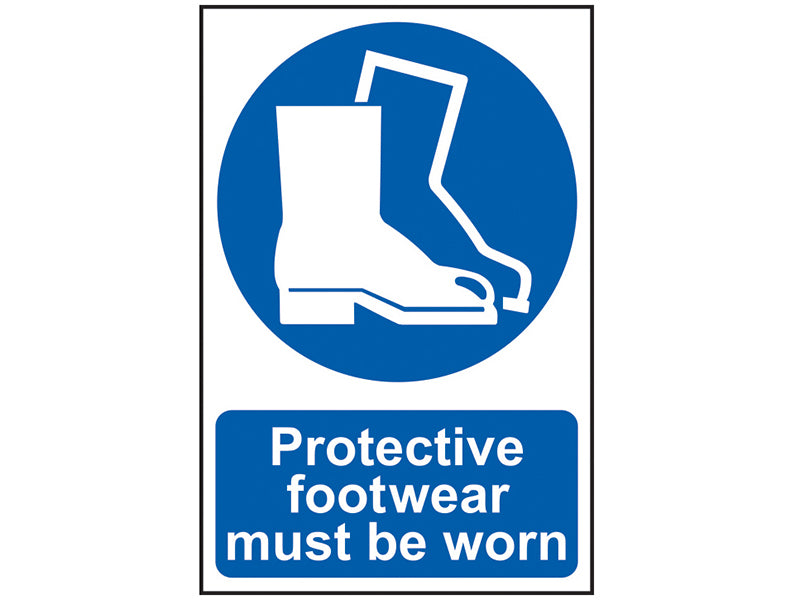 Protective Footwear Must Be Worn - PVC 200 x 300mm, Scan