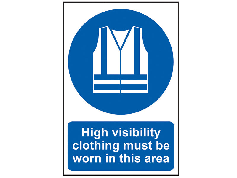 High Visibility Jackets Must Be Worn In This Area - PVC 200 x 300mm, Scan