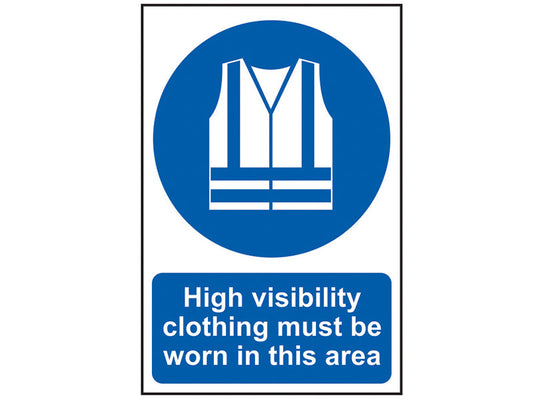 High Visibility Jackets Must Be Worn In This Area - PVC 200 x 300mm, Scan