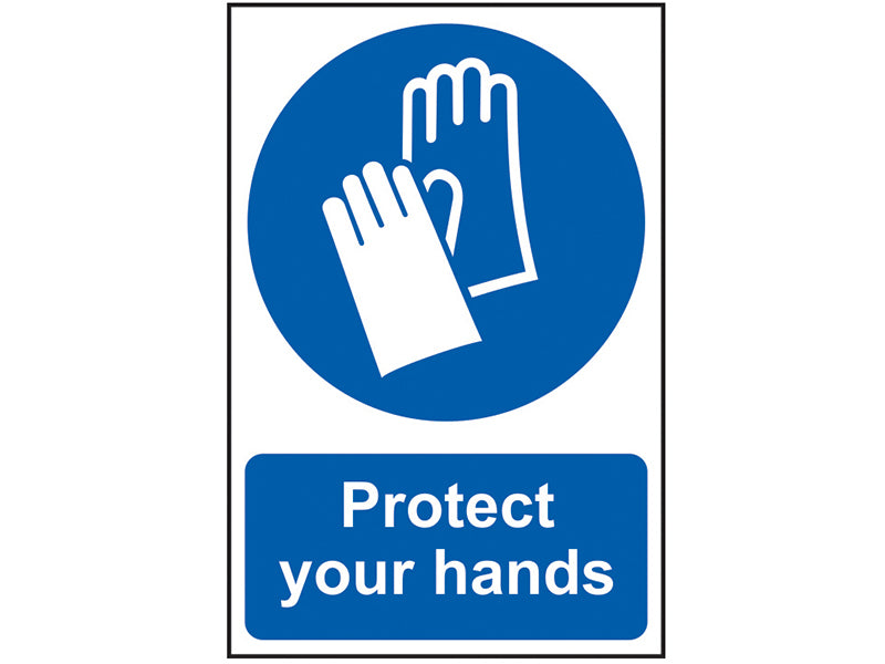 Protect Your Hands - PVC 200 x 300mm, Scan