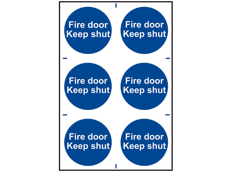 Fire Door Keep Shut - PVC 200 x 300mm, Scan