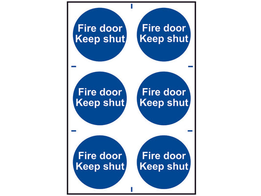 Fire Door Keep Shut - PVC 200 x 300mm, Scan